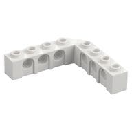 Technic Brick 5 x 5 Right Angle (1 x 4 - 1 x 4) em Branco