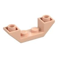 Brick Sloped Inverted 45° 4 x 1 Double with 1 x 2 Recessed em Nougat claro