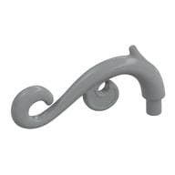 Curled Decorative Ornament / Plant Vine with Bar em Cinza azulado claro