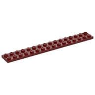 Plate 2 x 16 em Vermelho escuro