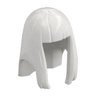 Hair Long Straight with Bangs - Hard Plastic