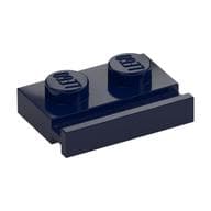 Plate Special 1 x 2 with Door Rail em Azul escuro