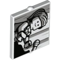 Glass for Window 1 x 2 x 2 Flat with Woman Playing Piano Print