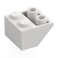 Brick Sloped Inverted 45° 2 x 2 [Round Hollow Bottom Pin, Bar-sized Stud Holes] em Branco