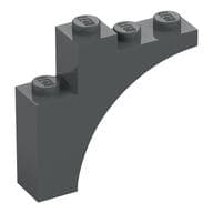 Brick Arch 1 x 4 x 3 em Cinza azulado escuro