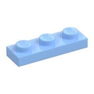 Plate 1 x 3 em Azul vivo claro
