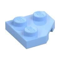 Wedge Plate 2 x 2 Cut Corner em Azul vivo claro