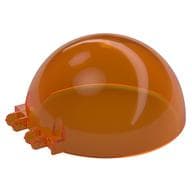 Windscreen 8 x 8 x 3 Dome with Dual 2 Fingers - 7 Teeth em Laranja translúcido