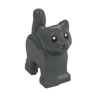 Animal, Cat, Kitten, Short Tail, Black Eyes and Nose Print em Cinza azulado escuro