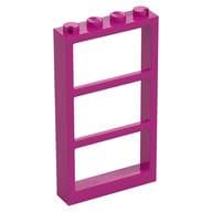 Window 1 x 4 x 6 Frame with 3 Panes em Magenta