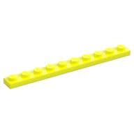 Plate 1 x 10 em Amarelo vibrante