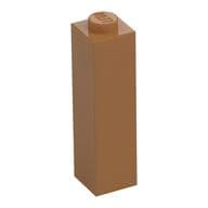 Brick 1 x 1 x 3 em Nougat médio
