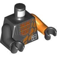 Torso, Odd Arms, Robe, Orange Shirt, Orange Decorations, White Pocket Print, Left Orange Arm, Right Black Arm, Black Hands