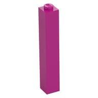 Brick 1 x 1 x 5 with Solid Stud em Magenta