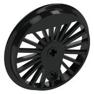 Train Wheel RC Train, Spoked with Technic Axle Hole and Counterweight, 50mm diameter [Flanged Driver]