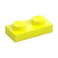 Plate 1 x 2 em Amarelo vibrante