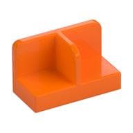 Panel 1 x 2 x 1 with Rounded Corners and Central Divider em Laranja