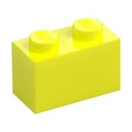Brick 1 x 2 em Amarelo vibrante