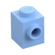 Brick Special 1 x 1 with Stud on 1 Side em Azul vivo claro