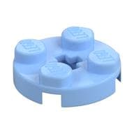Plate Round 2 x 2 with Axle Hole Type 1 (+ Opening) em Azul vivo claro