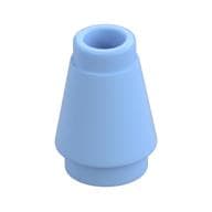 Cone 1 x 1 [Top Groove] em Azul vivo claro