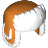 Hat Ushanka with Orange Print