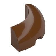 Brick Round Corner 3 x 3 x 1 No Studs em Marrom avermelhado
