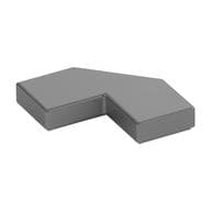 Tile Special 2 x 2 Corner with Cut Corner - Facet em Prata metálico