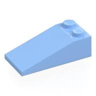 Brick Sloped 18° 4 x 2 em Azul vivo claro