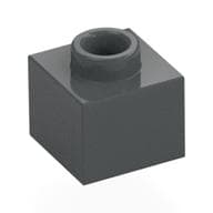 Plate 1 x 1 x 2/3 with Open Stud em Cinza azulado escuro