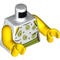 Torso, Dress, Avocados, Lime Belt Print, Yellow Arms and Hands