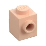 Brick Special 1 x 1 with Stud on 1 Side em Nougat claro