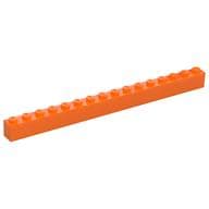 Brick 1 x 16 em Laranja