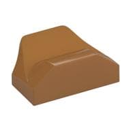 Brick Wedged, Curved 1 x 2 x 2/3 No Studs, Wing End em Nougat médio