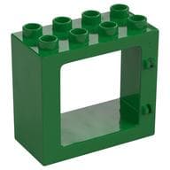 Duplo Door / Window Frame Flat Front Surface, Completely Open Back em Verde