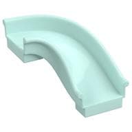 Duplo Playground Slide Curved Right 90° em Água-marinha claro