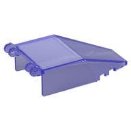 Windscreen 7 x 4 x 1 2/3 with Hinges, 7 Teeth em Roxo translúcido