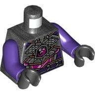 Torso Armor, Pearl Titanium Panels, Dark Purple Trim, Dark Pink Crystal Print, Dark Purple Arms, Black Hands