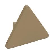 Road Sign Clip-on 2.2 x 2.667 Triangular with Open O Clip em Bege escuro
