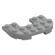 Plate Round Corners Double 4 x 6 with 2 x 2 Cutout and 2 x 6 Raised Studs