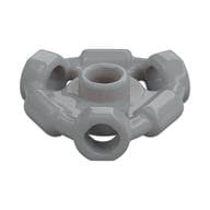 Plate Special 1 x 1 with Hole Through Stud, 3 Bars and 3 Bar Holes