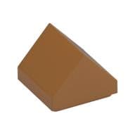 Brick Sloped Double 45° 1 x 1 em Nougat médio