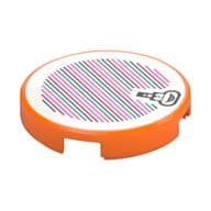 Tile Round 2 x 2 with Iggy Head and Barcode Print (Sticker)