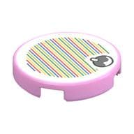 Tile Round 2 x 2 with Yoshi Fruit and Barcode Print (Sticker)