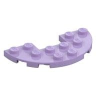 Plate Round Half 3 x 6 with 1 x 2 Cutout em Lavanda