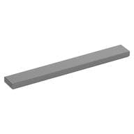 Tile 1 x 8 with Groove em Prata metálico