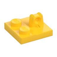 Hinge Plate 2 x 2 Locking with 1 Finger on Top em Amarelo