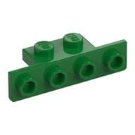 Bracket 1 x 2 - 1 x 4 [Rounded Corners at Bottom, Square Corners at Top] em Verde