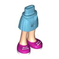 Minidoll Hips and Short with Skirt Magenta Shoes, White Laces and Soles Print [Thin Hinge]