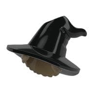 Hair and Hat, Floppy Witch Hat, Short Hair, Dark Tan Pattern
